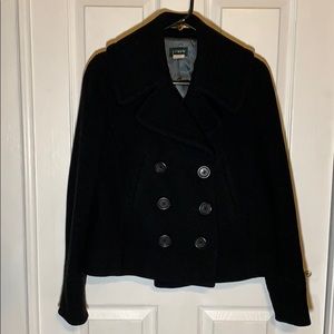 Black J Crew Wool double-breasted pea coat
